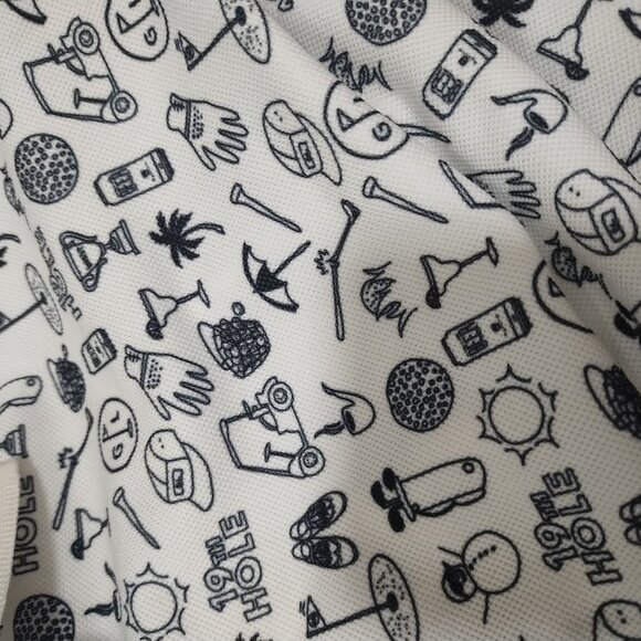 AG Adriano Goldschmied Bryce S/S Polo Bold Golf Print Medium white black - Picture 5 of 7